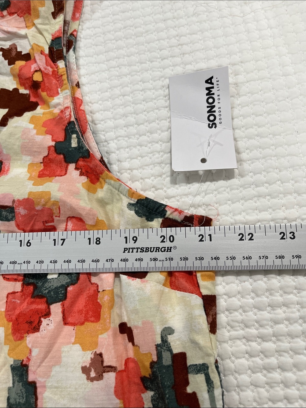 Sonoma Sleeveless Floral Tiered Maxi in Coral, Pink, Black - Picture 7 of 11